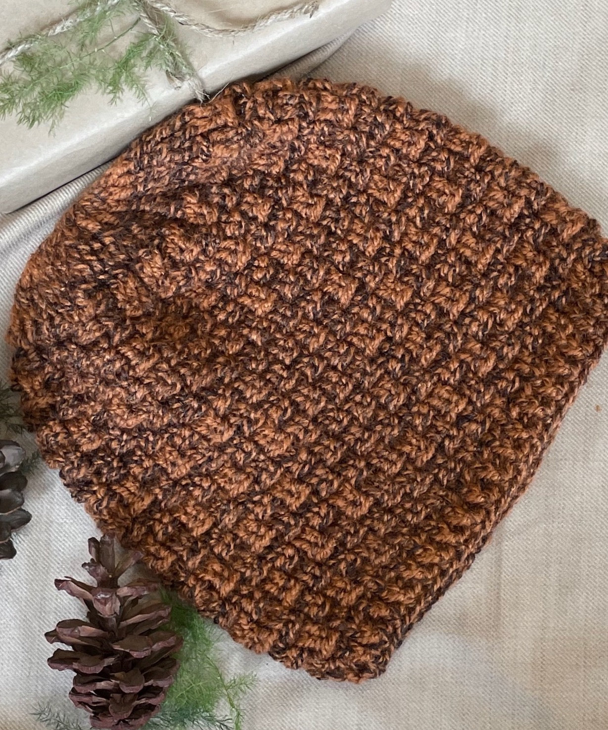 Tawny Brown Crochet Cap