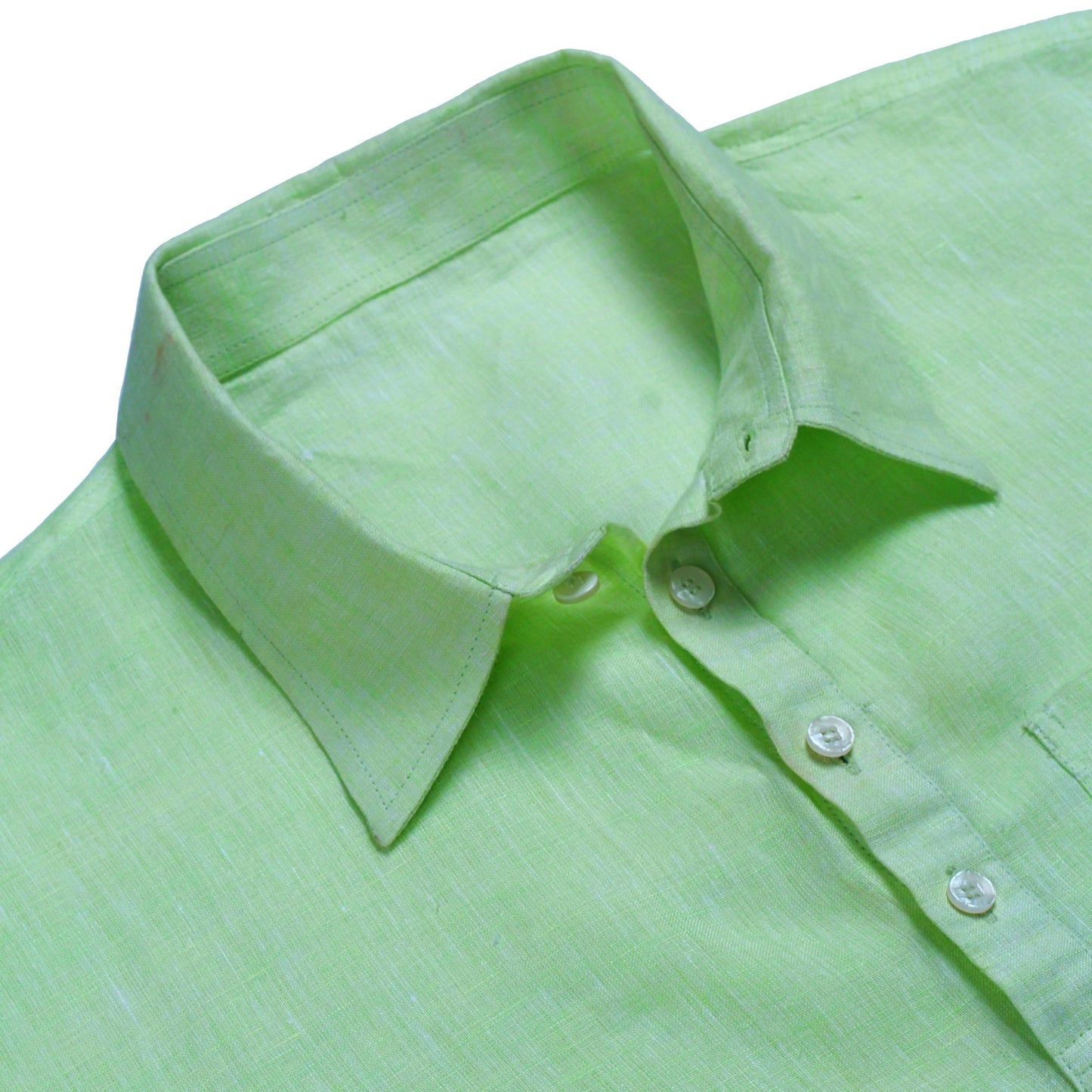 Handwoven Linen Workation Shirt - Mint Green