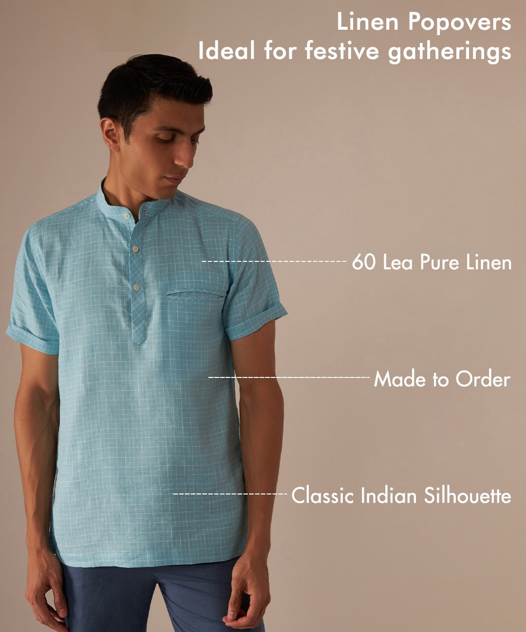 Teal Popover Shirt