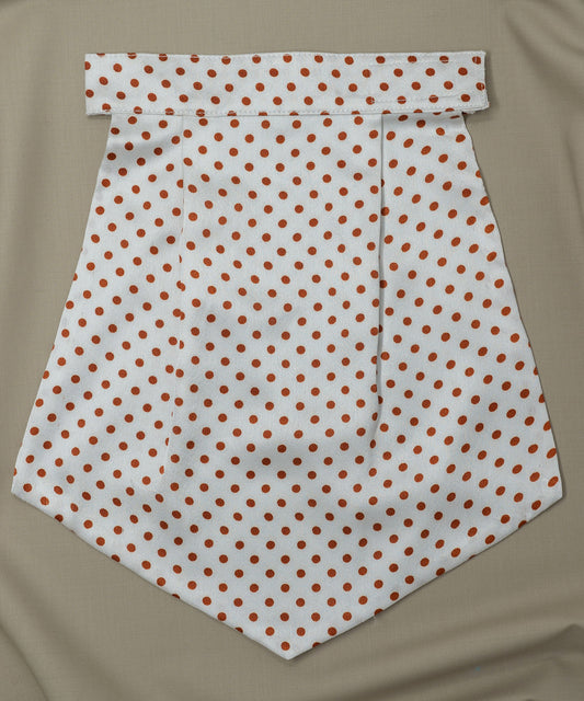 Town Hall Polka Dot White Cravat