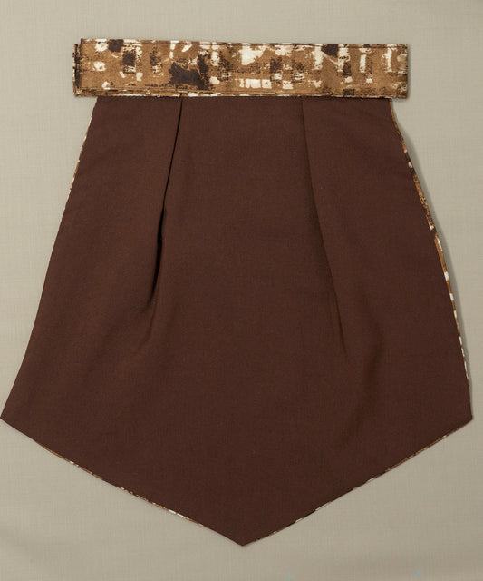 Old School Abstract Brown Cravat