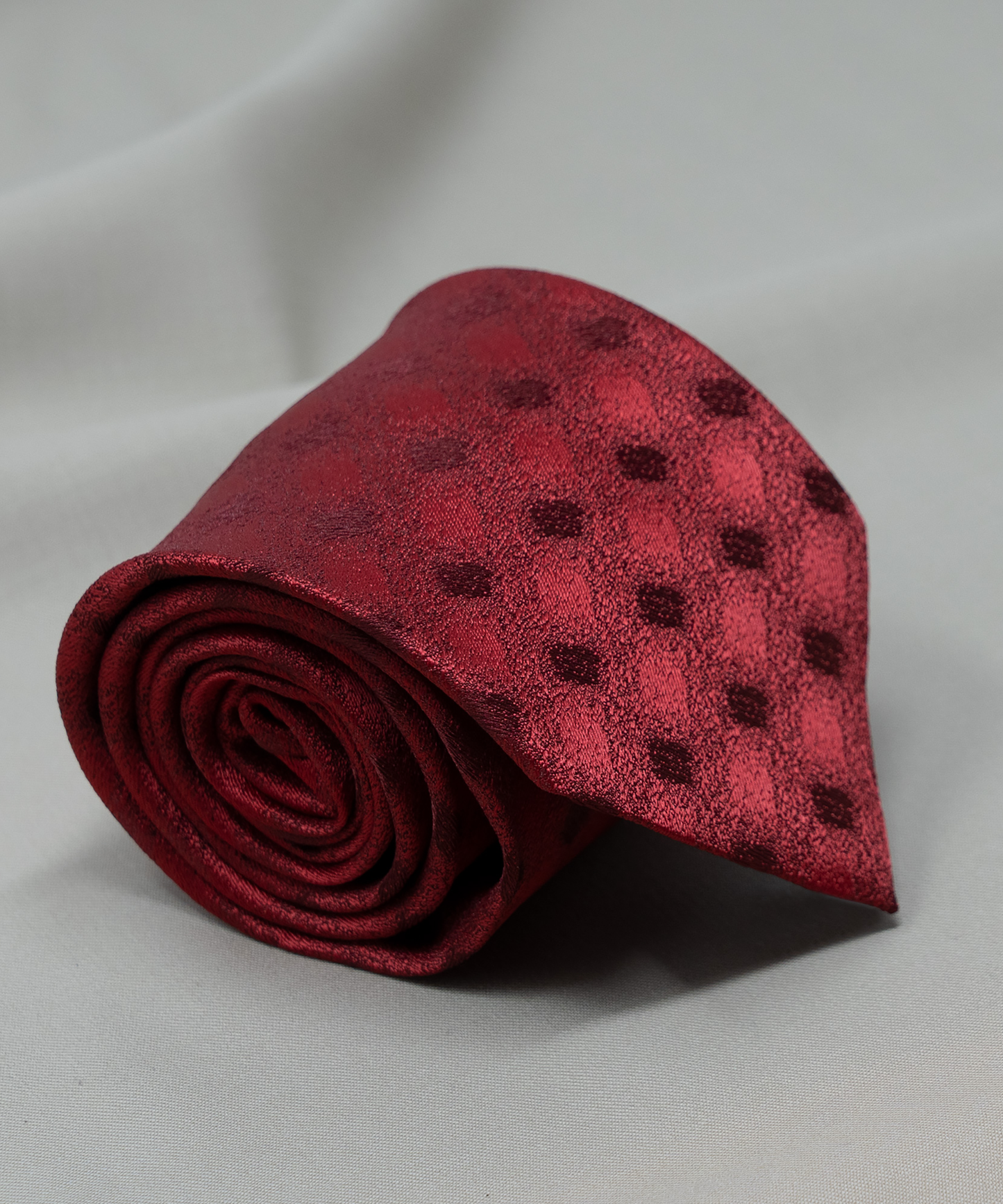 After 8 Red Geometric Necktie