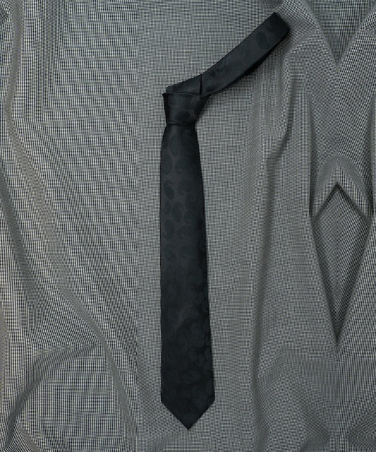 Monochrome Black Paisley Necktie