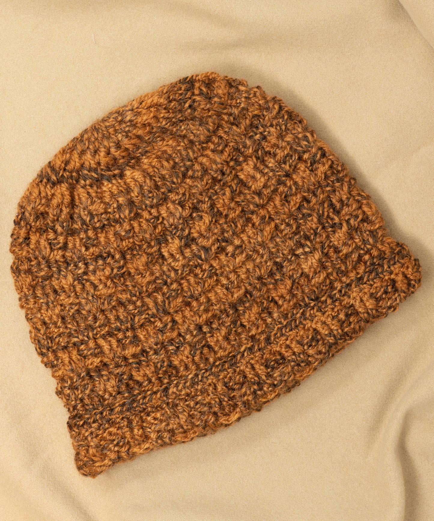 Tawny Brown Crochet Scarf and Cap
