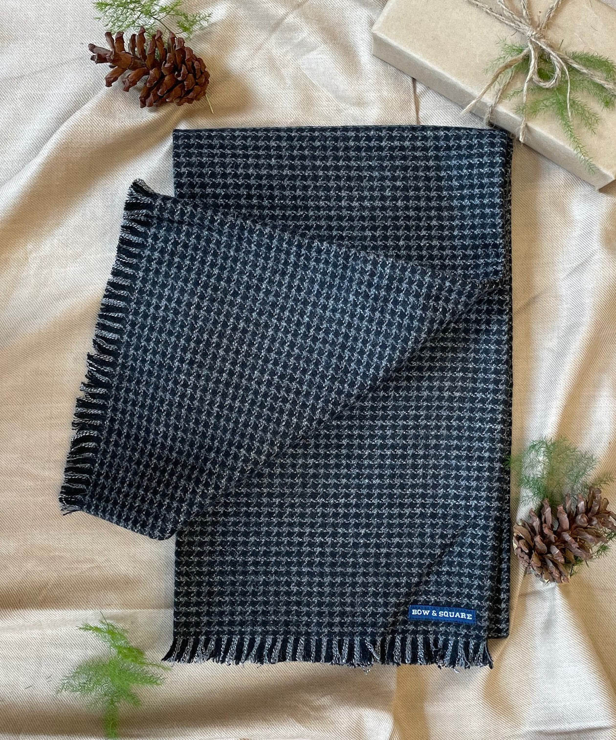 Charcoal Tweed Scarf