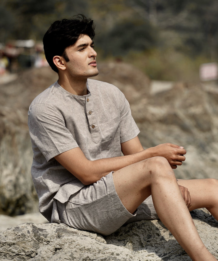 Sand Beige Linen Co-ord Set