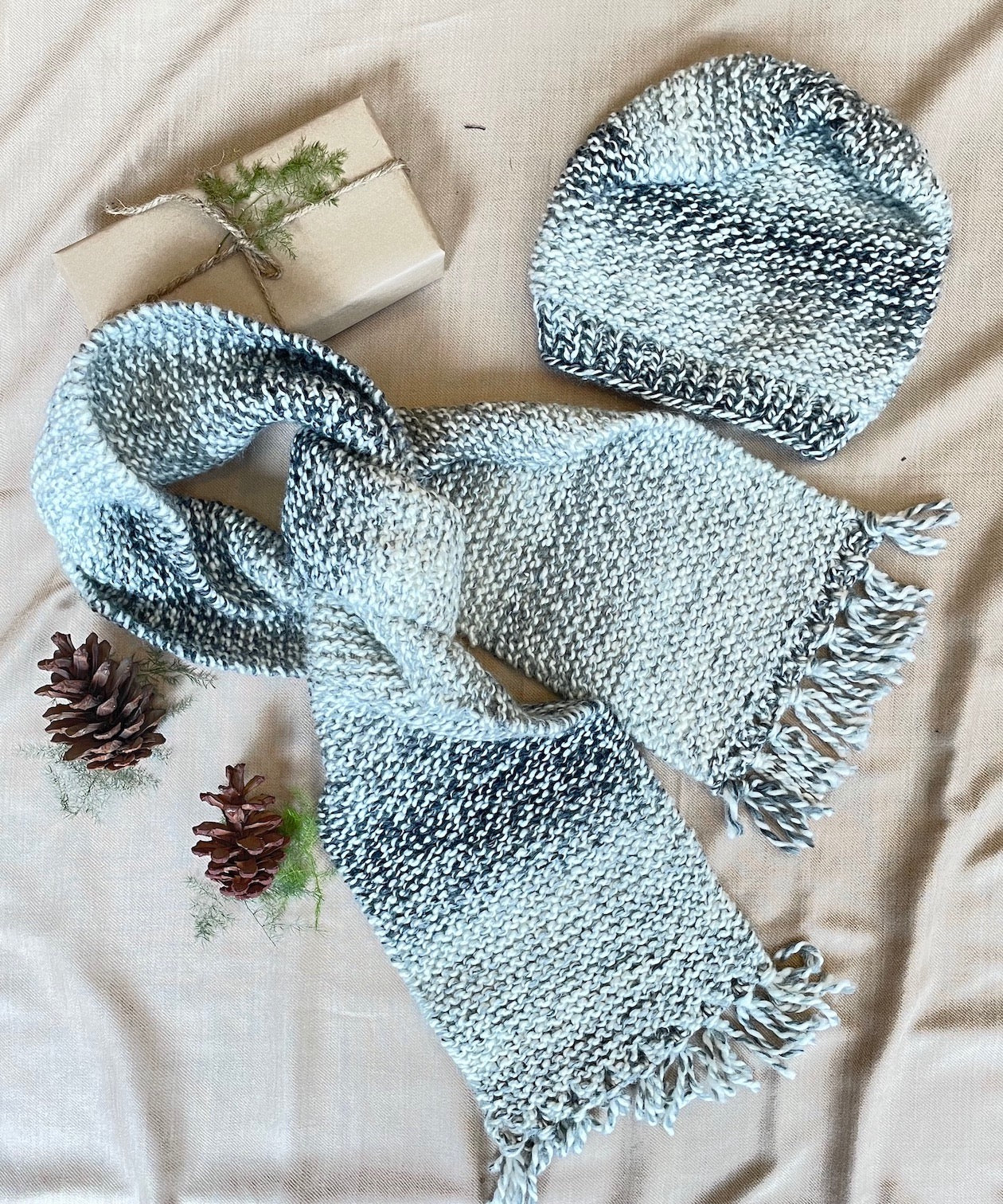 Knitted Scarf and Cap