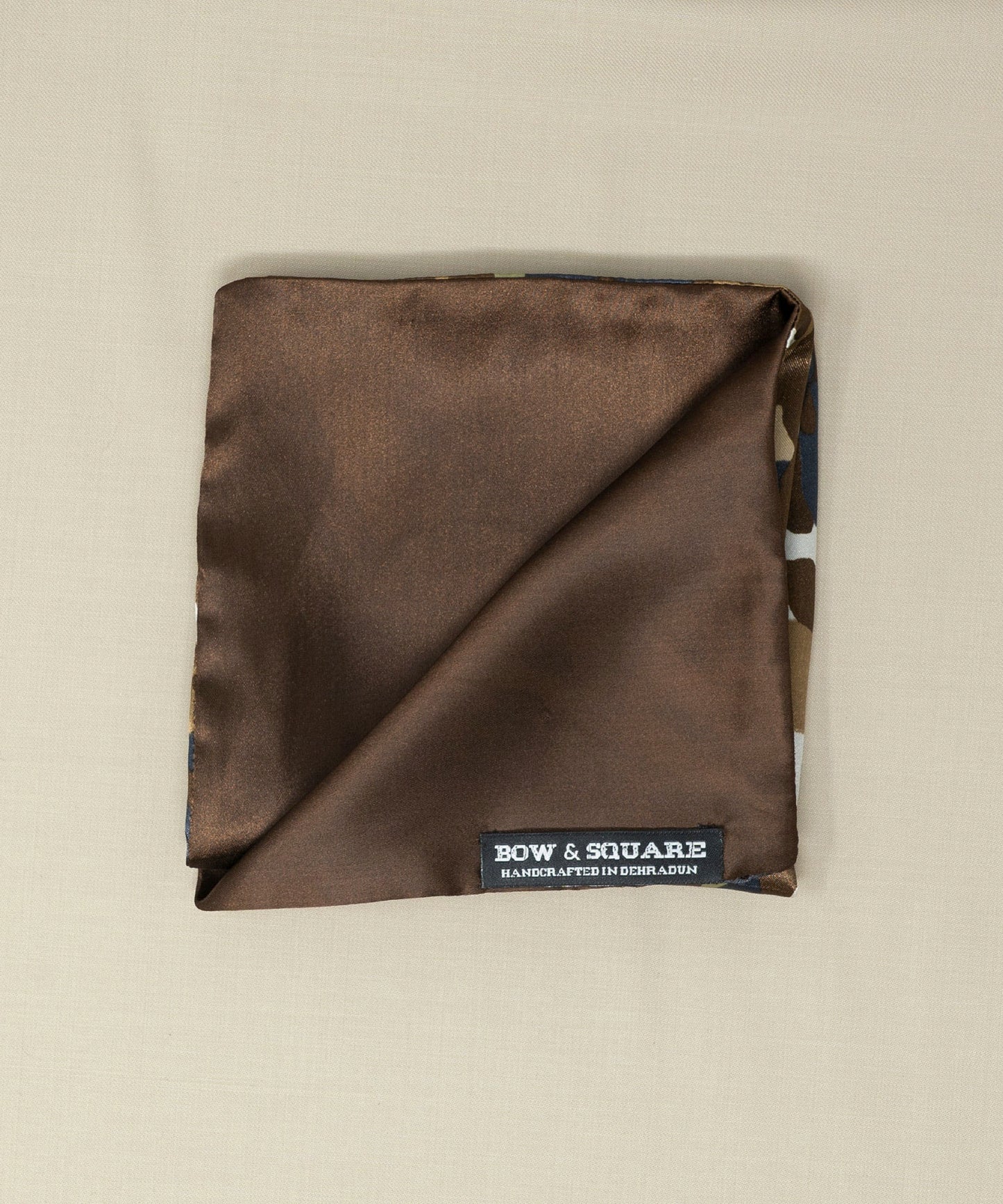 Old School Abstract Brown Pocket Square