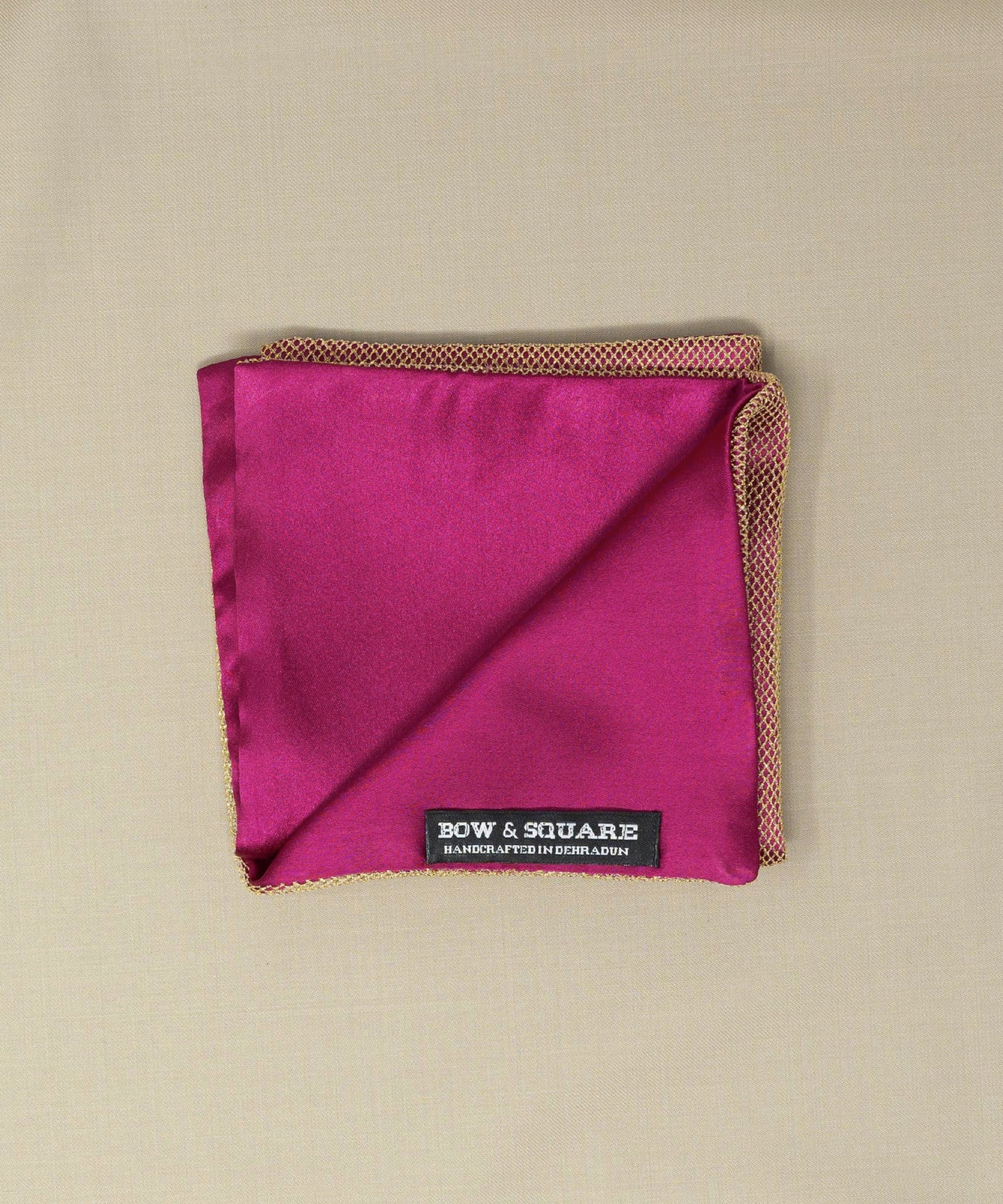 Regal Net Pink Pocket Square