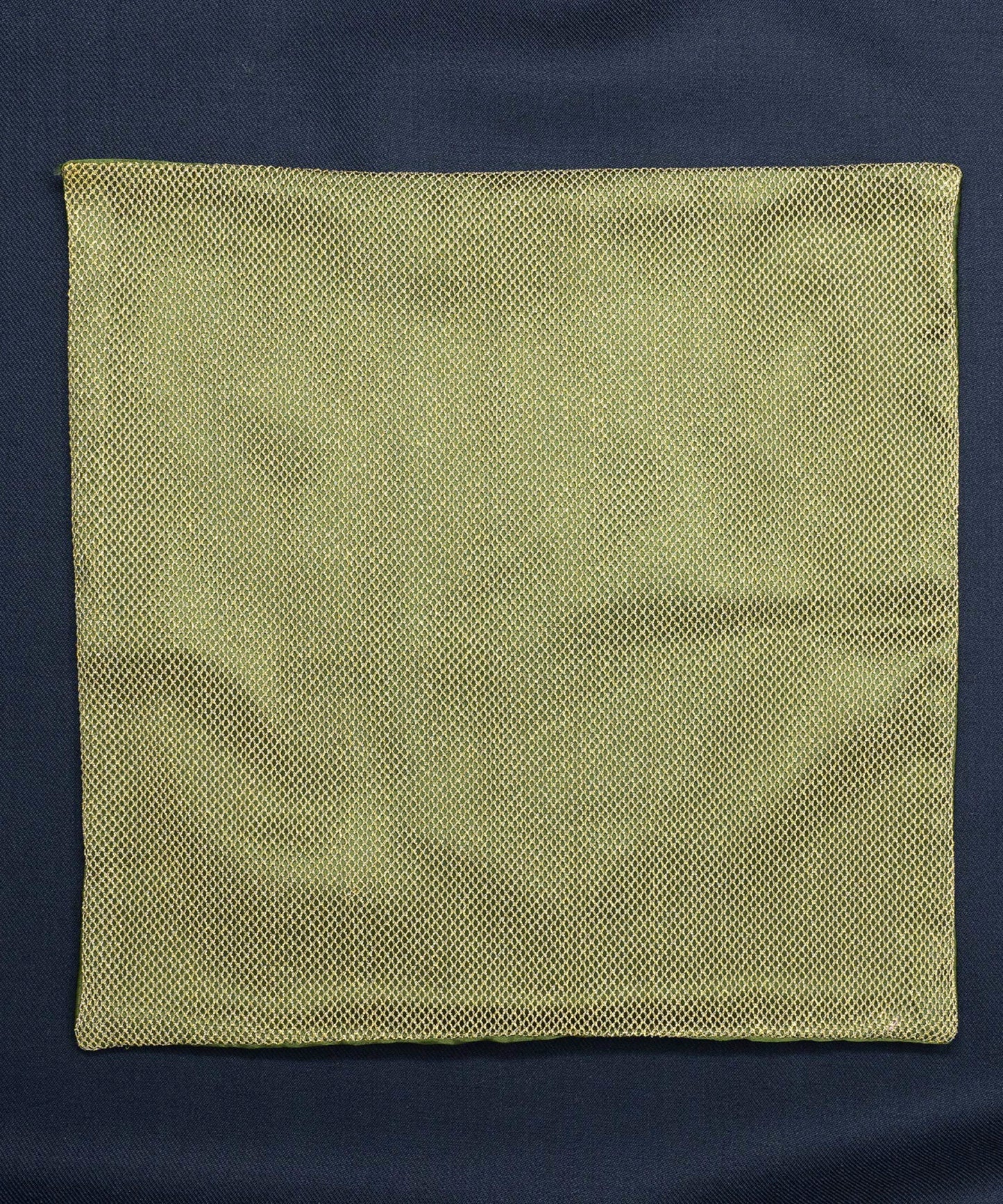 Regal Net Green Pocket Square
