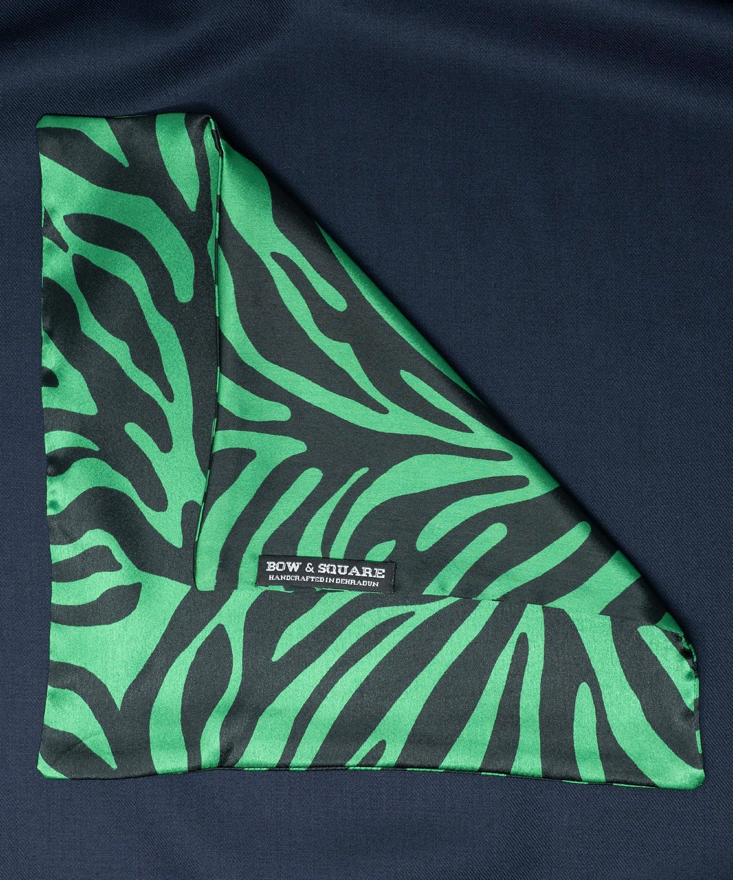 After 8 Abstract Green Pocket Square