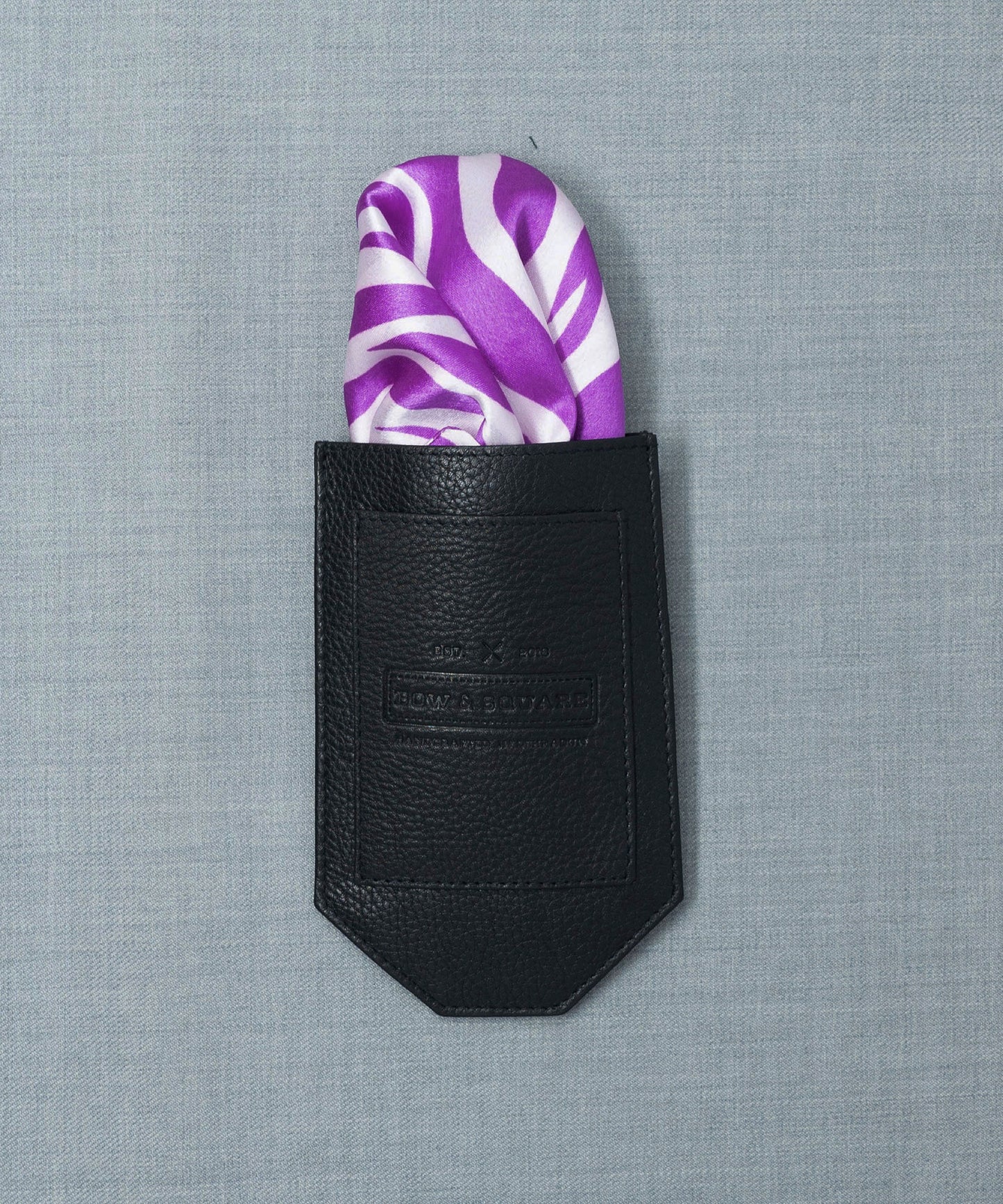 After 8 Abstract Purple Pocket Square
