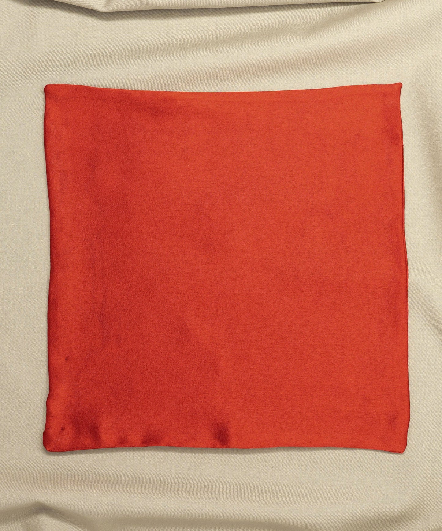 After 8 Solid Red Pocket Square