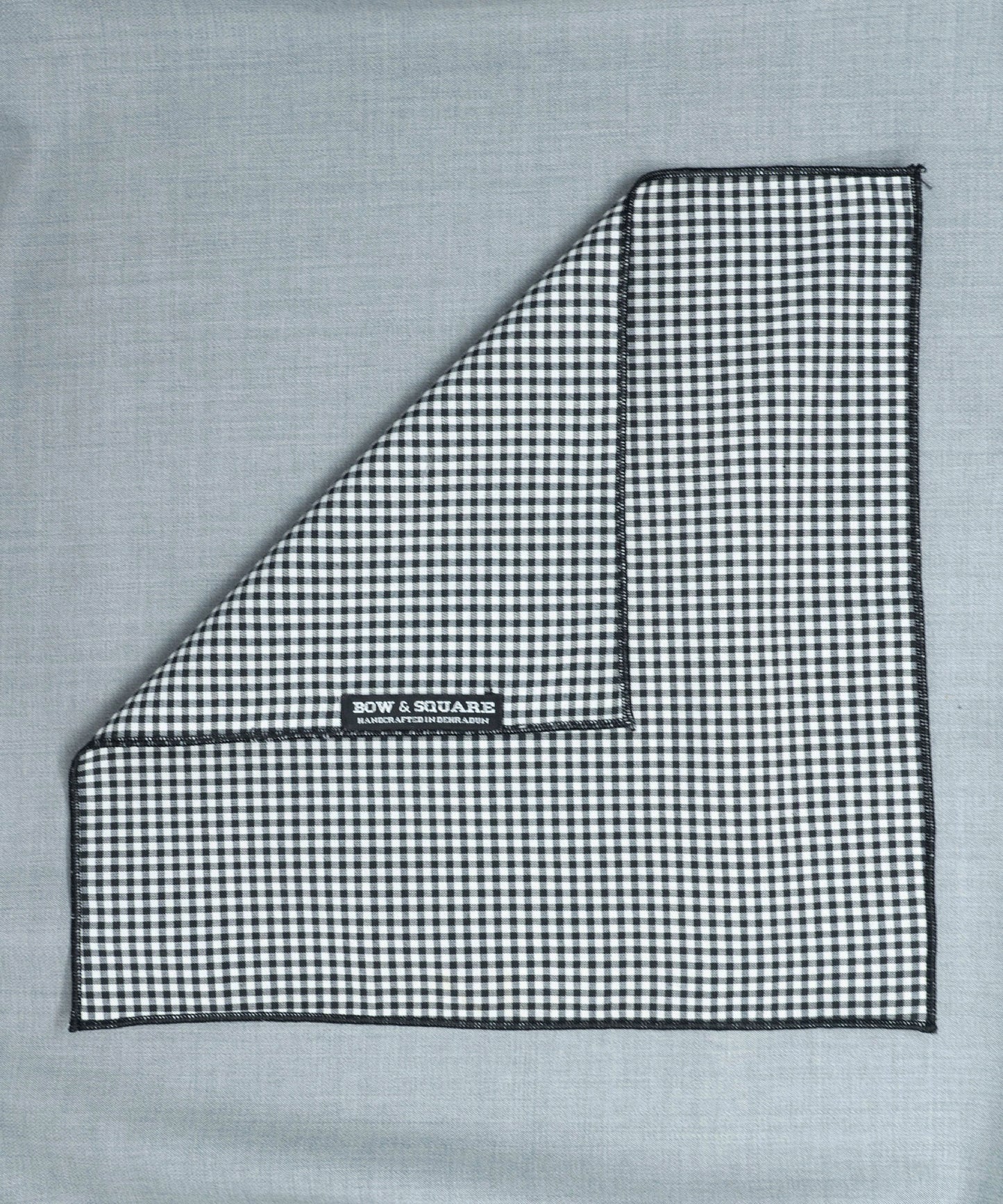 Monochrome  Geometric Black Pocket Square