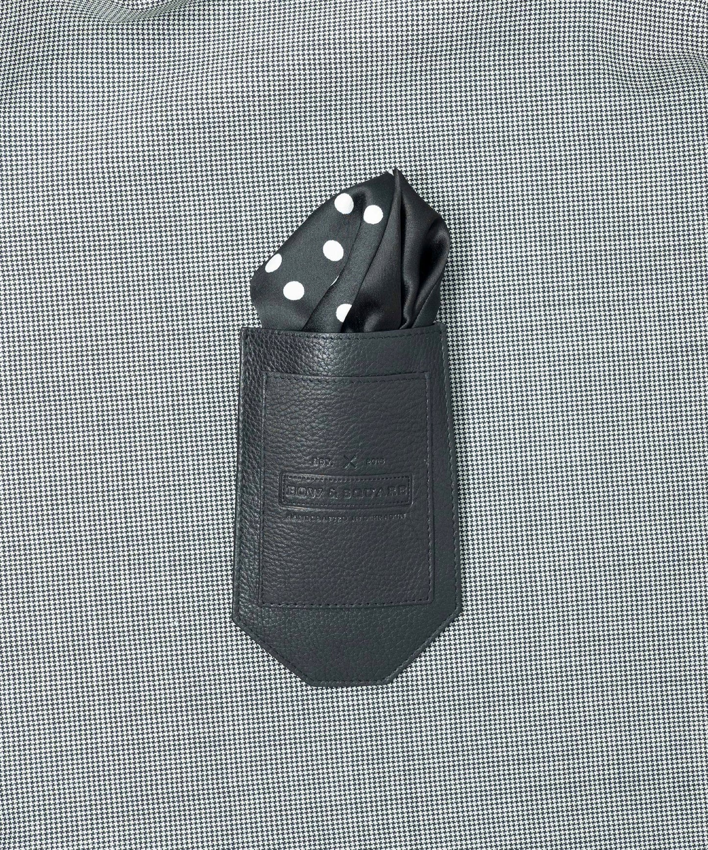 Monochrome  Black Pocket Square
